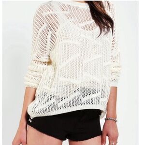 Sparkle & Fade Oversized Crochet Sweater
